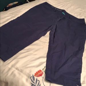 Navy crop pants, from Talbots.
